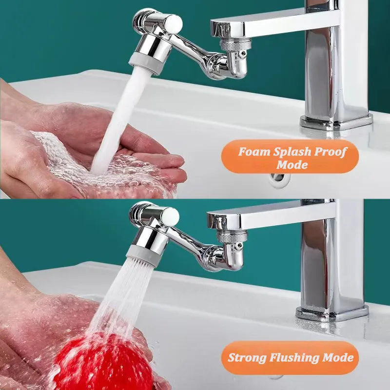 1080°Rotatable Faucet Aerator Bathroom Washbasin Tap Splash Filter Kitchen Faucet Extend Faucet Water Saving Bubbler Nozzle (