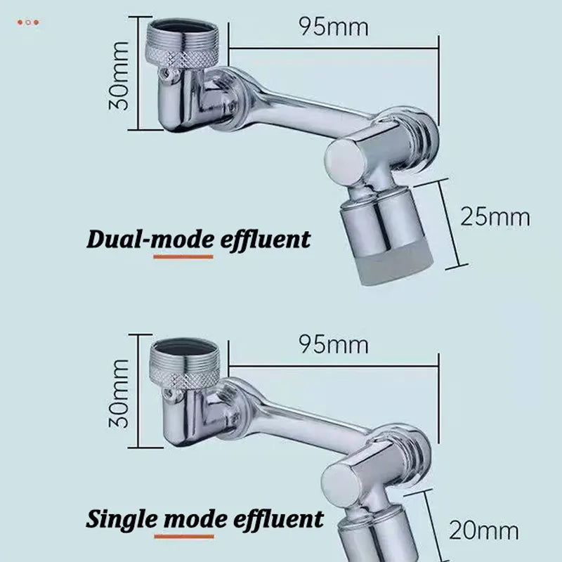 1080°Rotatable Faucet Aerator Bathroom Washbasin Tap Splash Filter Kitchen Faucet Extend Faucet Water Saving Bubbler Nozzle (