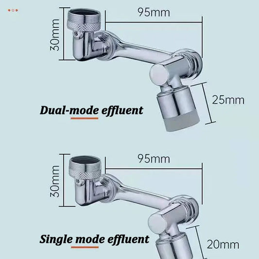 1080°Rotatable Faucet Aerator Bathroom Washbasin Tap Splash Filter Kitchen Faucet Extend Faucet Water Saving Bubbler Nozzle (
