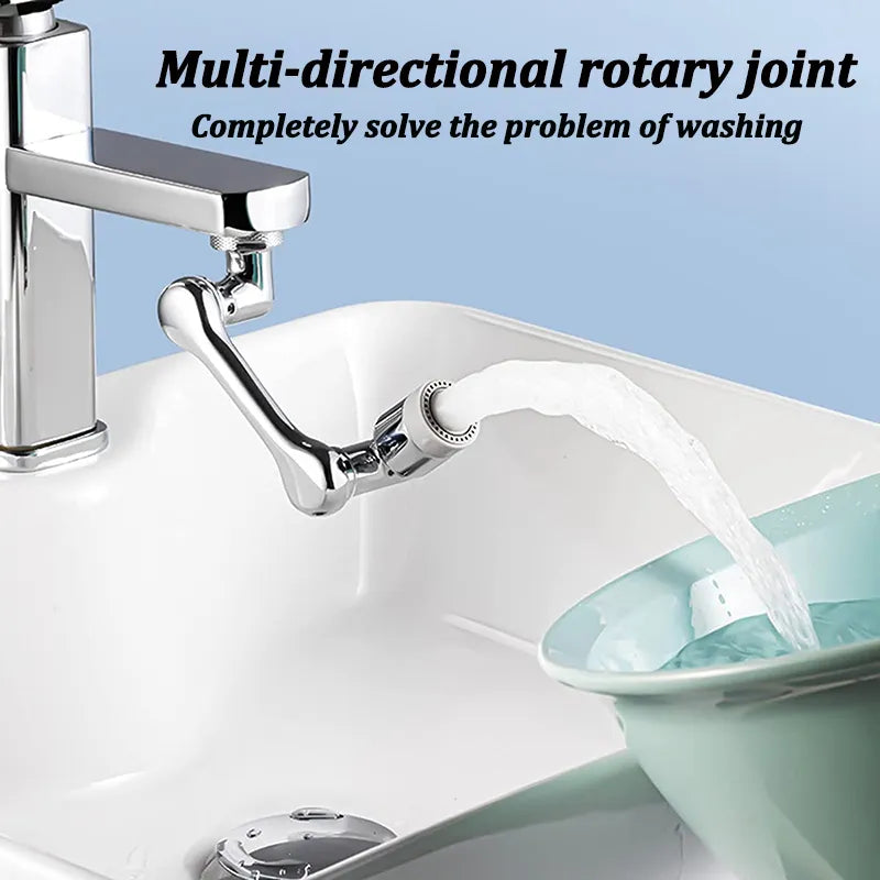 1080°Rotatable Faucet Aerator Bathroom Washbasin Tap Splash Filter Kitchen Faucet Extend Faucet Water Saving Bubbler Nozzle (