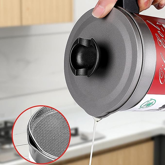 1.4L Oil Filter Pot with Strainer & Lid