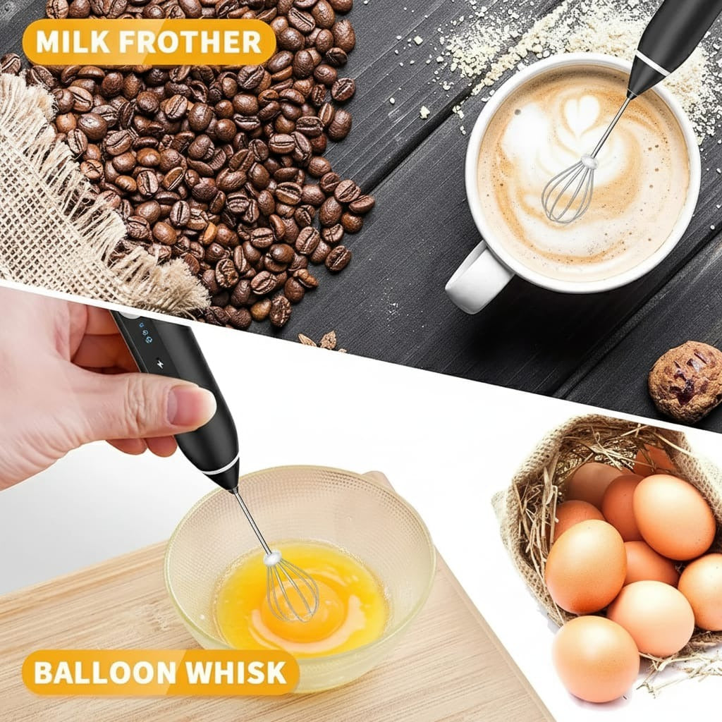 USB Rechargeable Coffee Beater & Milk Frother