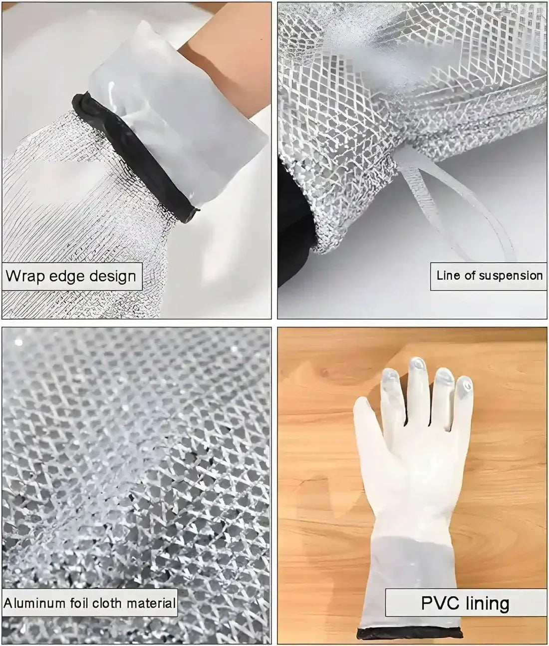 Heat Resistant Oven Gloves – Heavy Duty Kitchen Safety Mitts (Pair)
