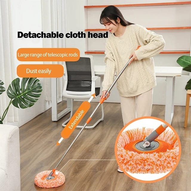 360° Rotating Microfiber Mop with Extendable Handle