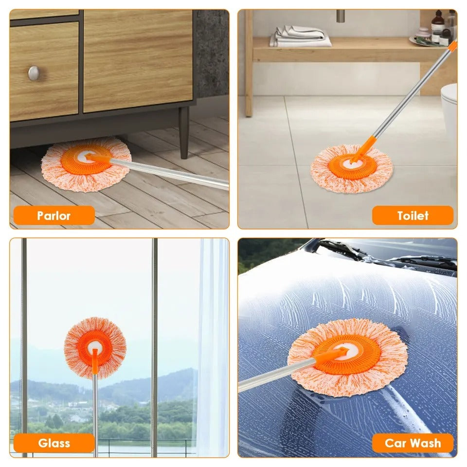 360° Rotating Microfiber Mop with Extendable Handle