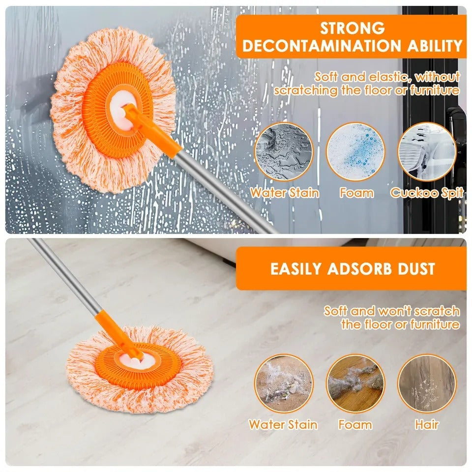 360° Rotating Microfiber Mop with Extendable Handle