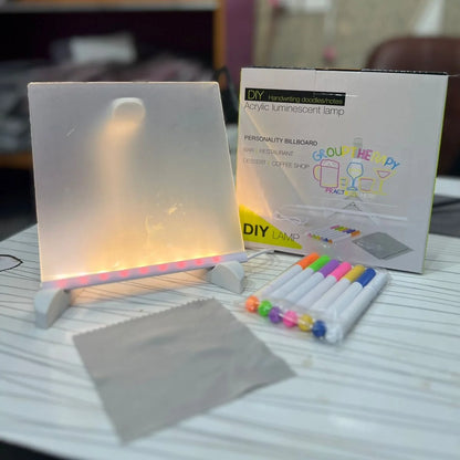 Kids LED Light-Up Writing & Drawing Board (15×15cm) ✨🎨