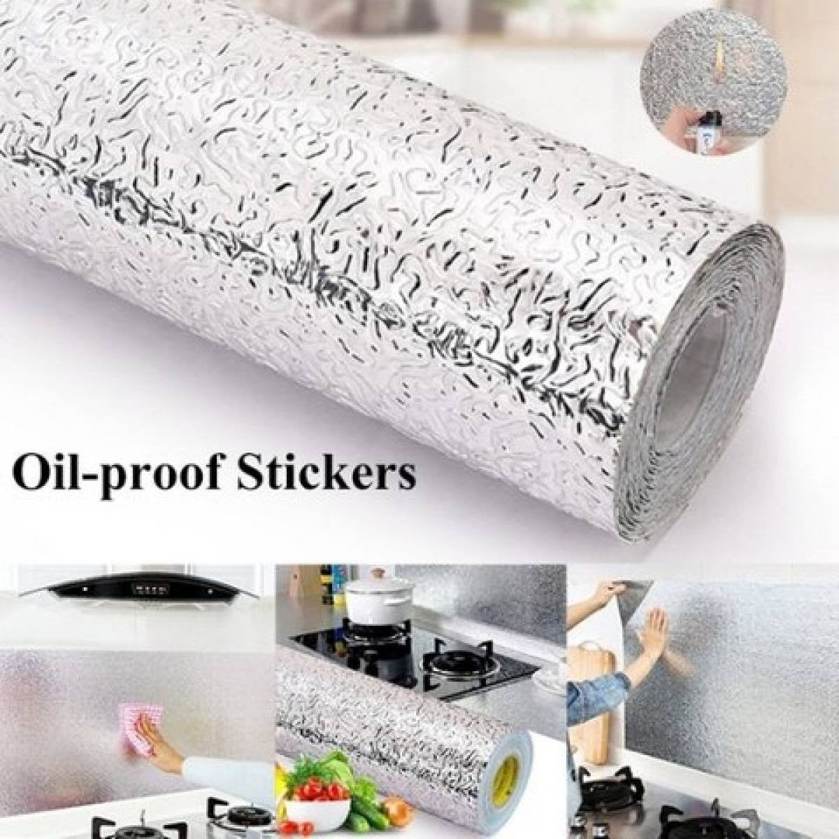 Anti-Oil Silver Sticker-Ab Kitchen Chamkega!