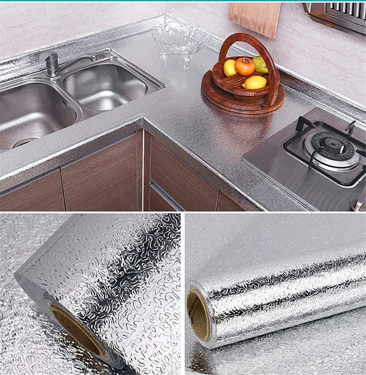 Anti-Oil Silver Sticker-Ab Kitchen Chamkega!