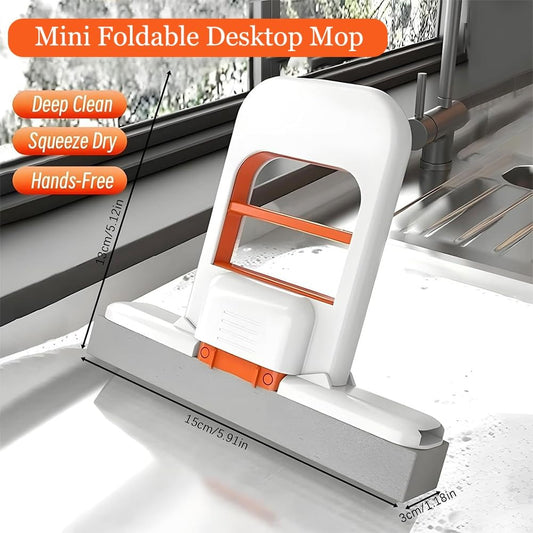 Foldable Mini Mop – Self-Squeezing Wet & Dry Cleaner