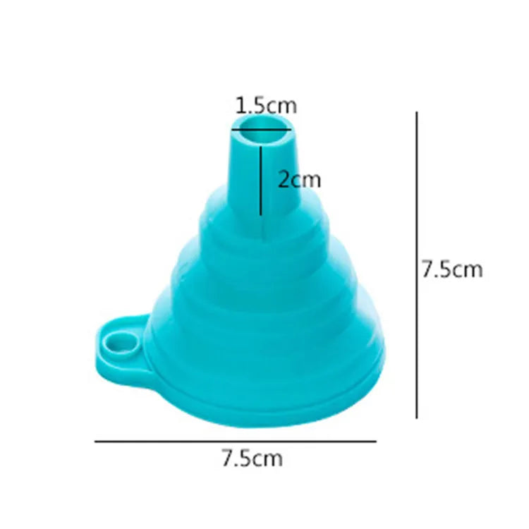 Pack of 3 Silicone Oil Funnel, Kitchen Liquid Oil Dispensing Tool (random color)