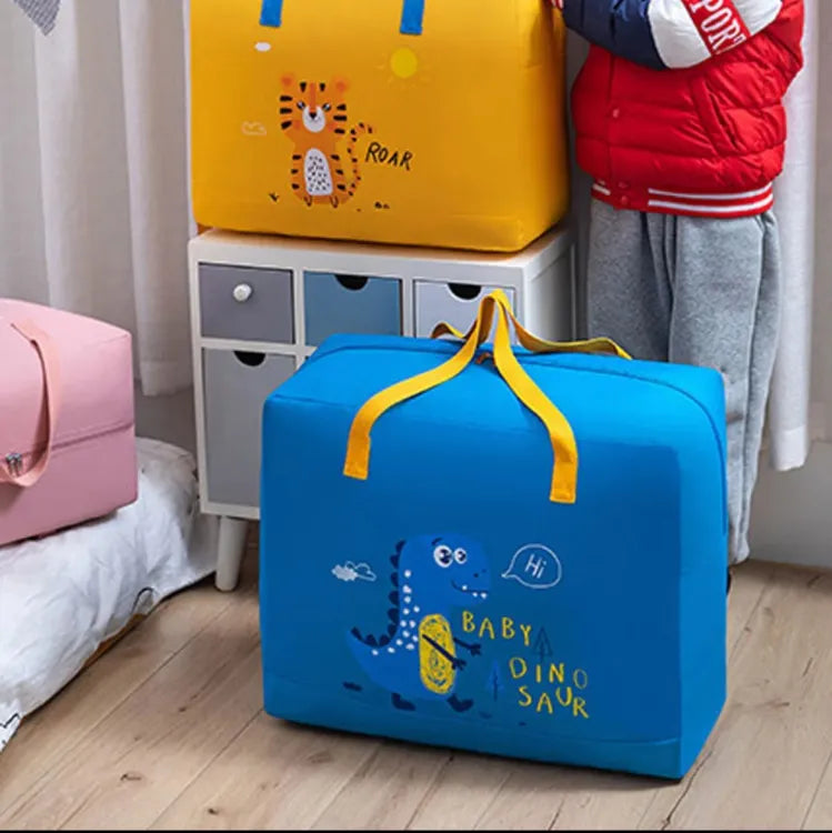 Baby Dinosaur Cloth Organizer And Storage Handbag Portable | only blue color available.
