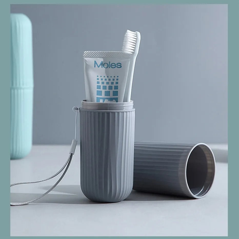Portable Toothbrush Holder Toothpaste Storage Cup Household Travel Nordic Simple Bathroom Toothbrush Protect Wash Tooth Set B