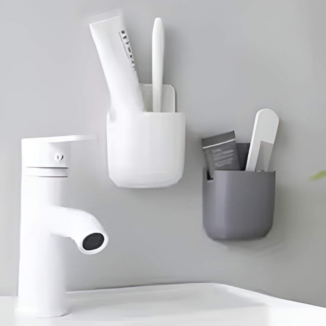 1 Pcs U Shape Wall Mounted Mobile And Remote Holder | Wall Mounted Storage Case for Remote, Toothbrush, Mobile Phone Plug Hol