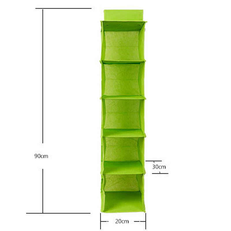 5 Shelf Clothes Hanging Organizers Pant Organizer Wardrobe Section Storage Closet Organiser (random color)