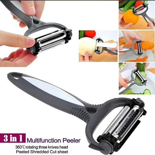 3-in-1 Vegetable Peeler Cyclone Knife – Roto Peeler | Multifunctional kitchen tool designed for multiple peeling ( random col