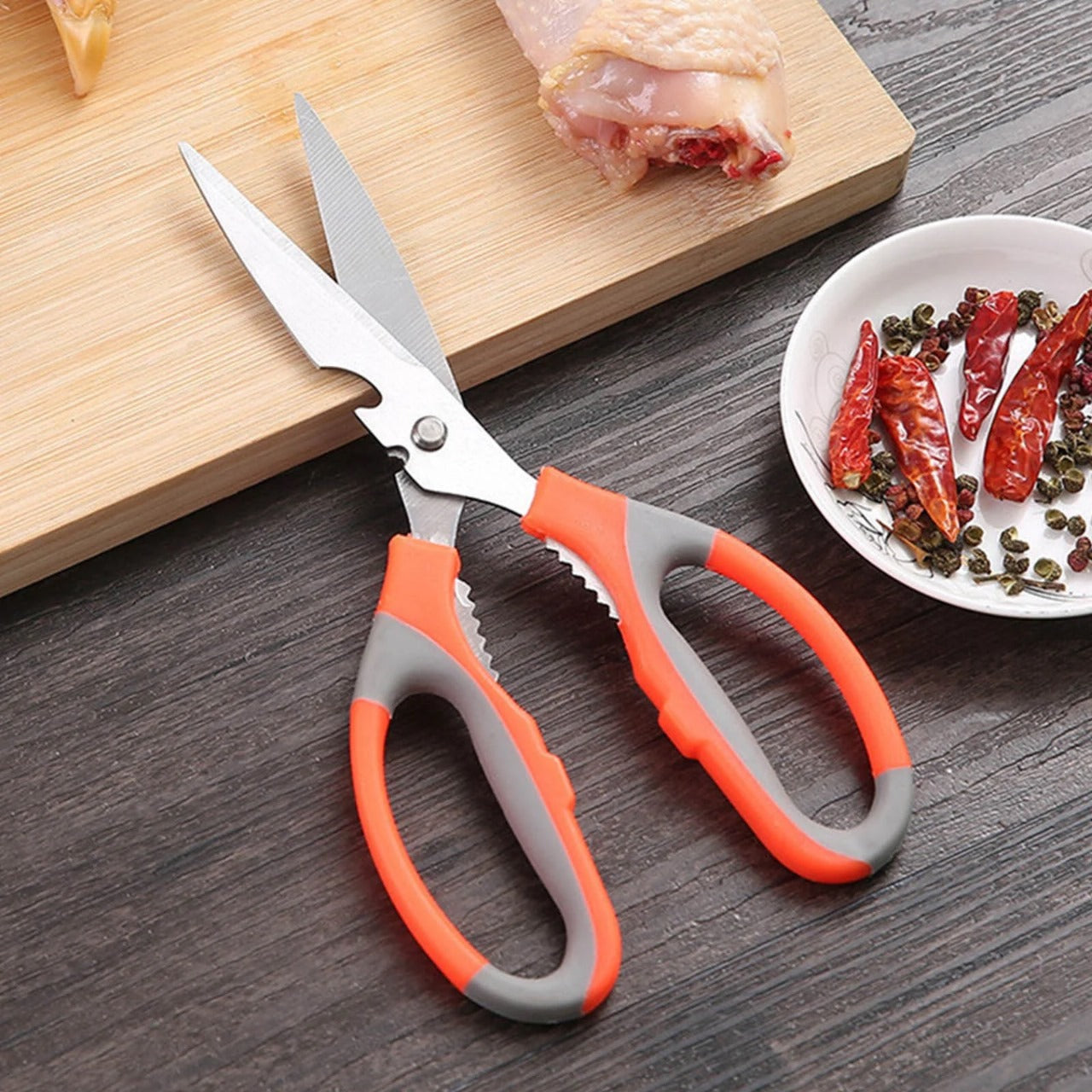 Multifunction Kitchen Scissors Heavy Duty Food Shears for Chicken Meat Vegetable Fish Herb Poultry Stainless Steel Cooking Sc