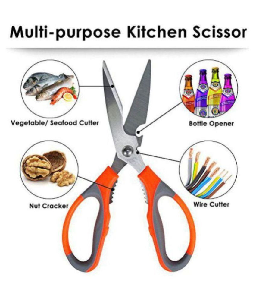 Multifunction Kitchen Scissors Heavy Duty Food Shears for Chicken Meat Vegetable Fish Herb Poultry Stainless Steel Cooking Sc