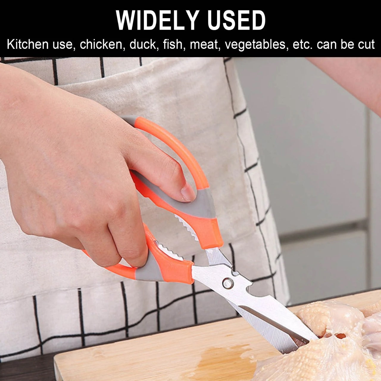 Multifunction Kitchen Scissors Heavy Duty Food Shears for Chicken Meat Vegetable Fish Herb Poultry Stainless Steel Cooking Sc
