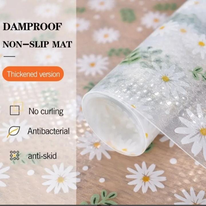 Waterproof Kitchen Mat Shelf Liner 45×150 – Easy To Clean, Oil Proof, Anti Slip Multipurpose Drawer And Shelf Cover (Random C