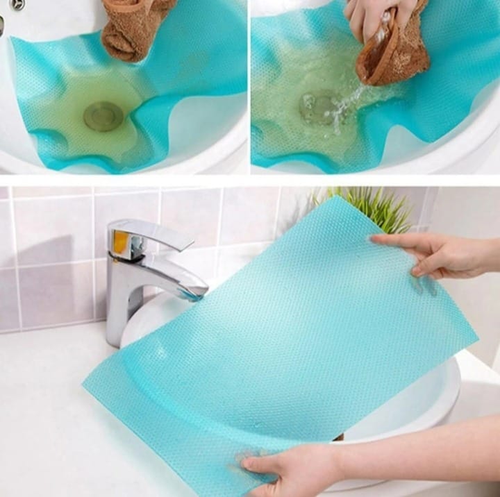 Refrigerator Mats Shelf Liners, 45 ×150cm Plastic Refrigerator Liners Washable Can Be Cut Waterproof Refrigerator Pads Fridge